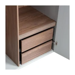 Rens 2-Deurs Kledingkast Pebble Grey 110cm