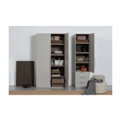 Rens 2-Deurs Kledingkast Pebble Grey 110cm
