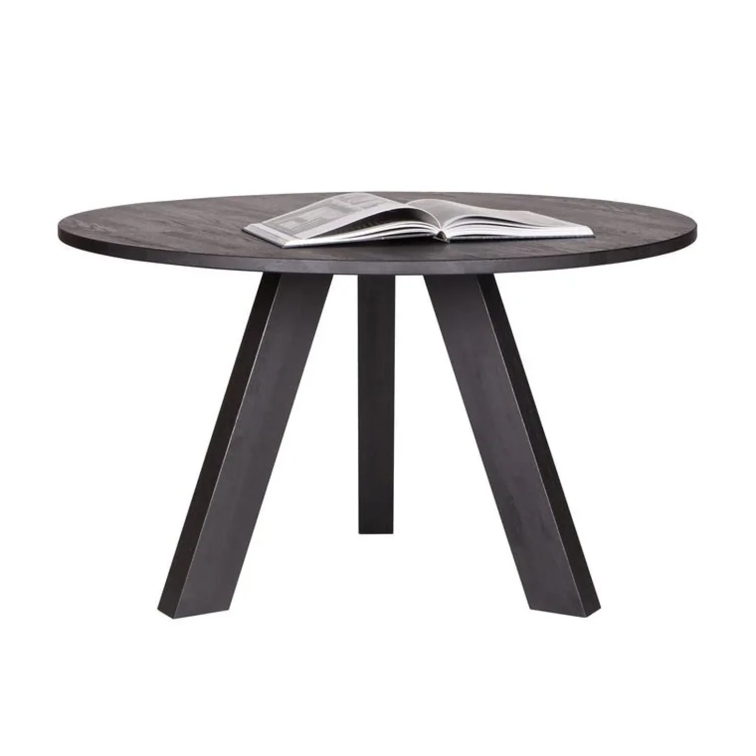 Rhonda Eettafel rond Eiken Blacknight 129cm