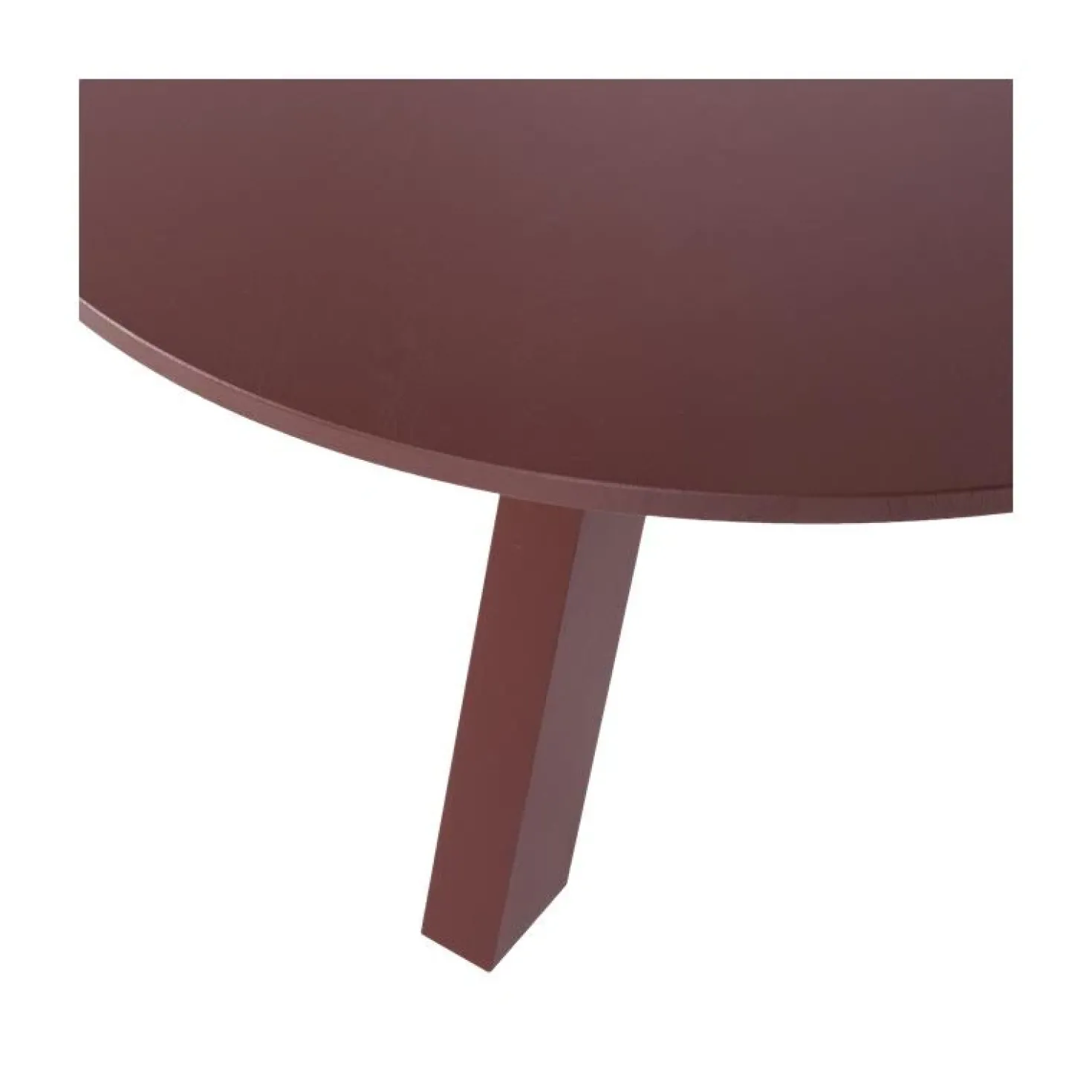 Rhonda Eettafel Rond Eiken Bordeauxrood 129cm