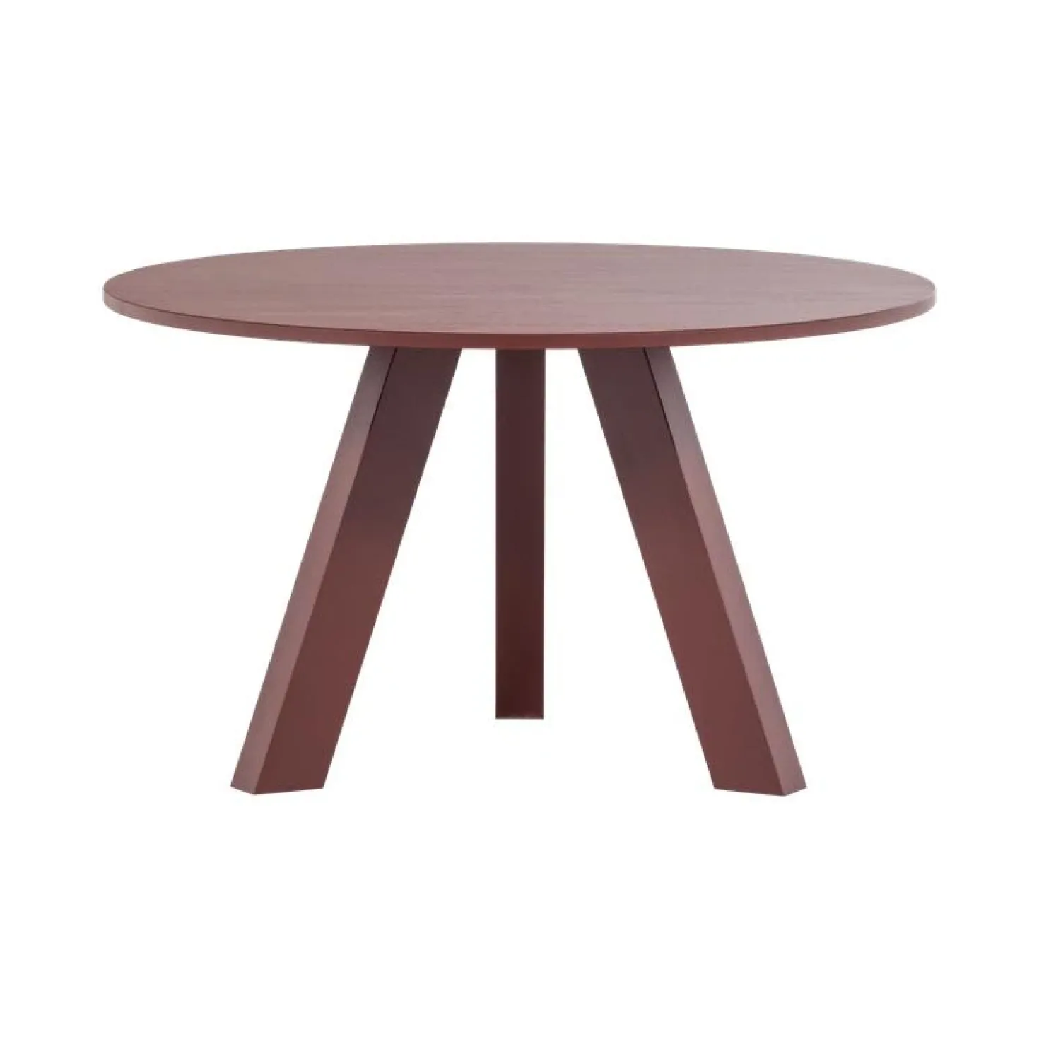 Rhonda Eettafel Rond Eiken Bordeauxrood 129cm