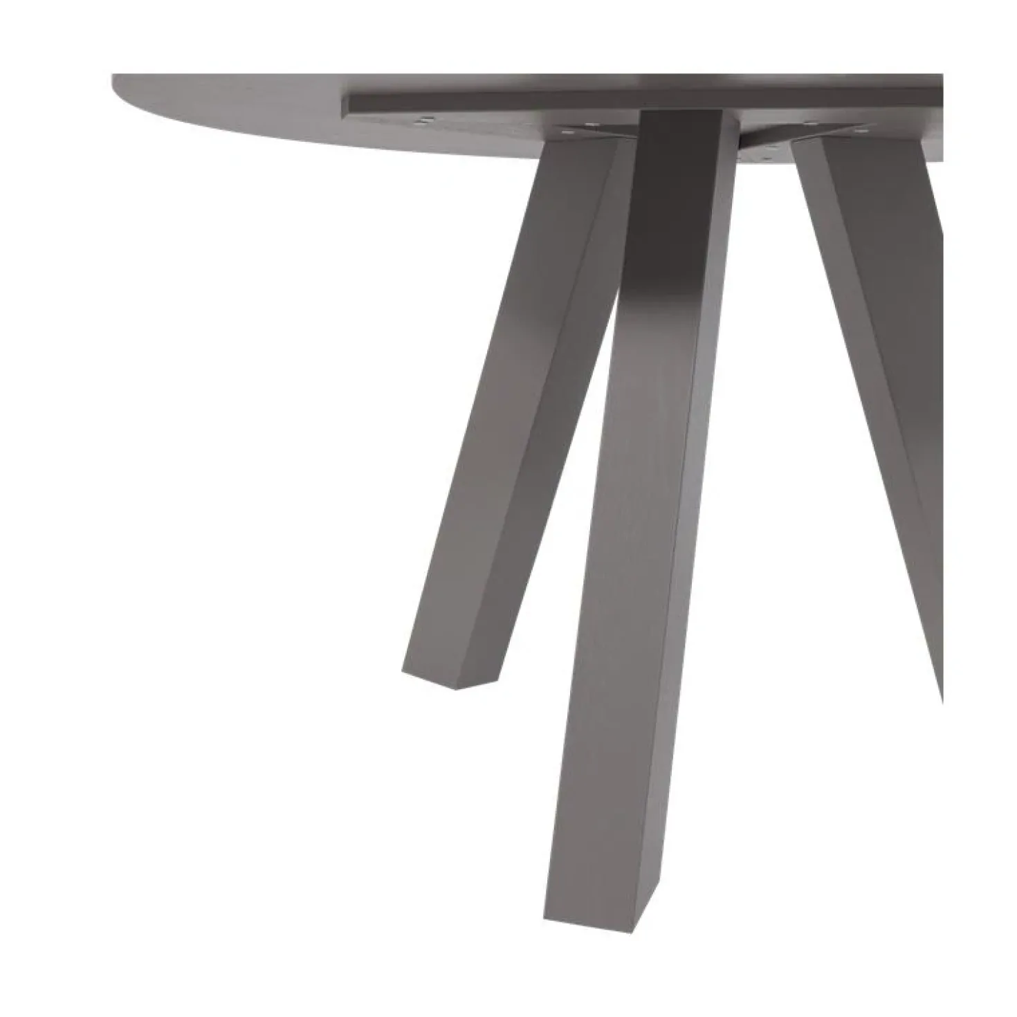 Rhonda Eettafel Rond Eiken Warmgrijs 129cm