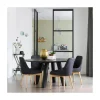 Rhonda XL Eettafel rond Eiken Blacknight 150cm