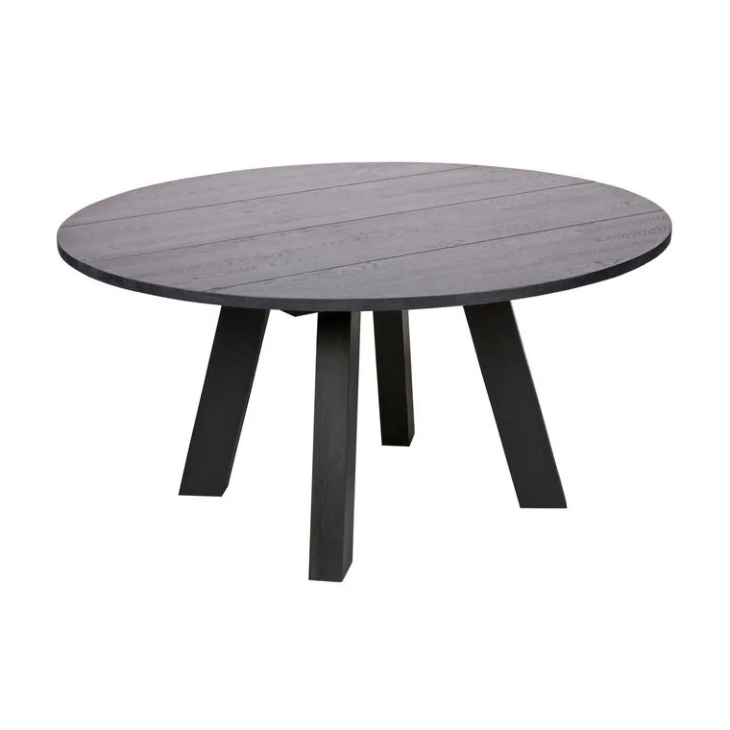 Rhonda XL Eettafel rond Eiken Blacknight 150cm