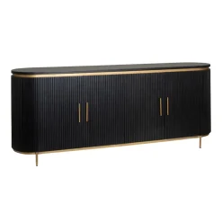 Rivello dressoir 4 deurs zwart 210 cm