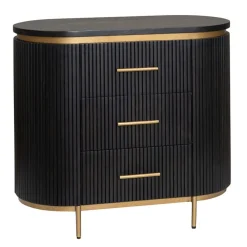 Rivello Ladekast 3 lades zwart 90cm