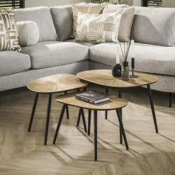 Rivo Salontafel set van 3 Vierhoek Brons