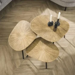 Rivo Salontafel set van 3 Vierhoek Brons