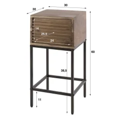 Roberto XS Nachtkastje 1 lade Acaciahout 30cm