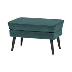 Rocco Hocker Velvet Groenblauw 77cm