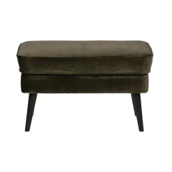 Rocco Hocker Velvet Warmgroen 77cm