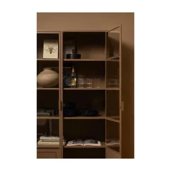 Ronja Vitrinekast XL Metaal Bruin 110cm