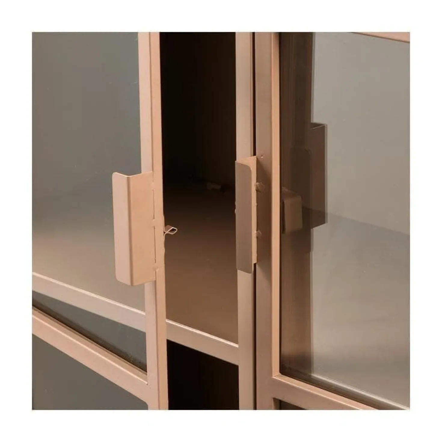 Ronja Vitrinekast XL Metaal Bruin 110cm