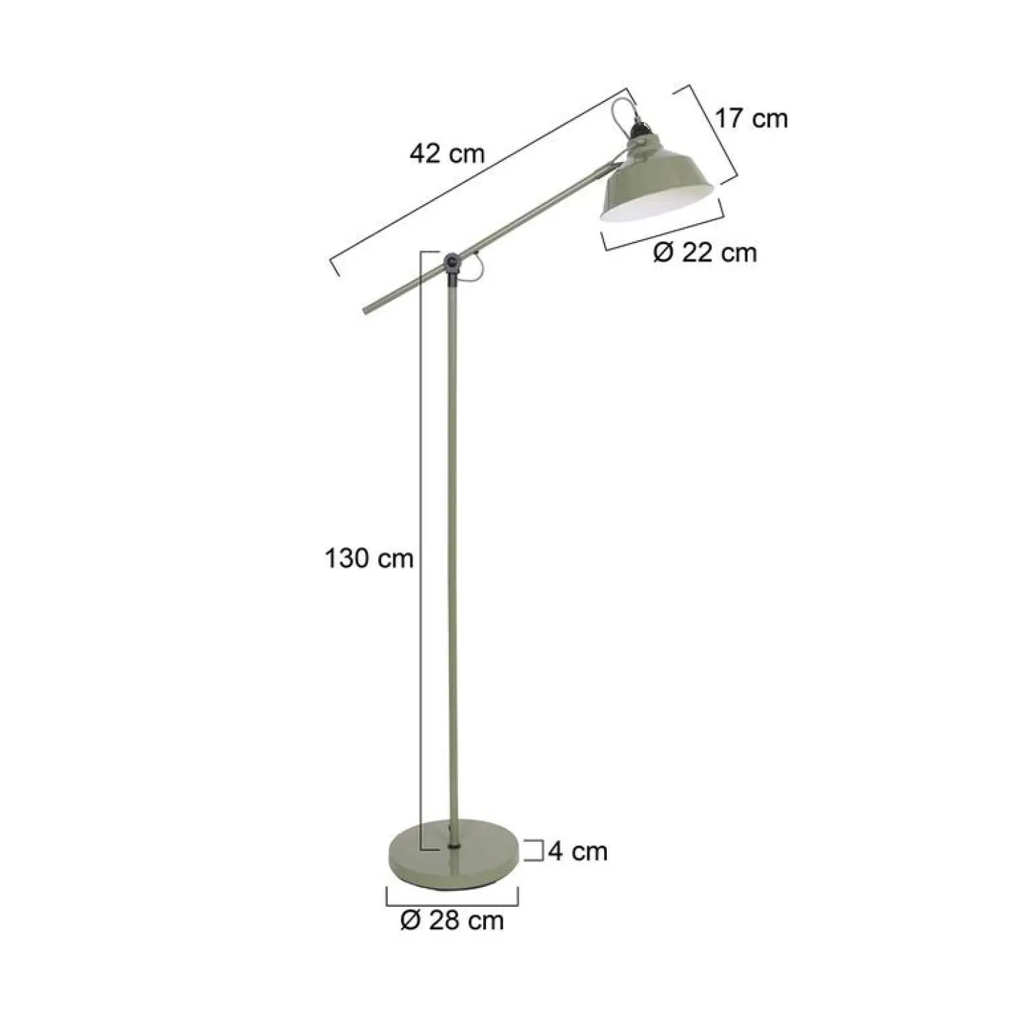 Ross 1-lichts Booglamp Groen
