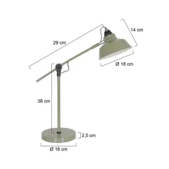 Ross 1-lichts Bureaulamp Groen