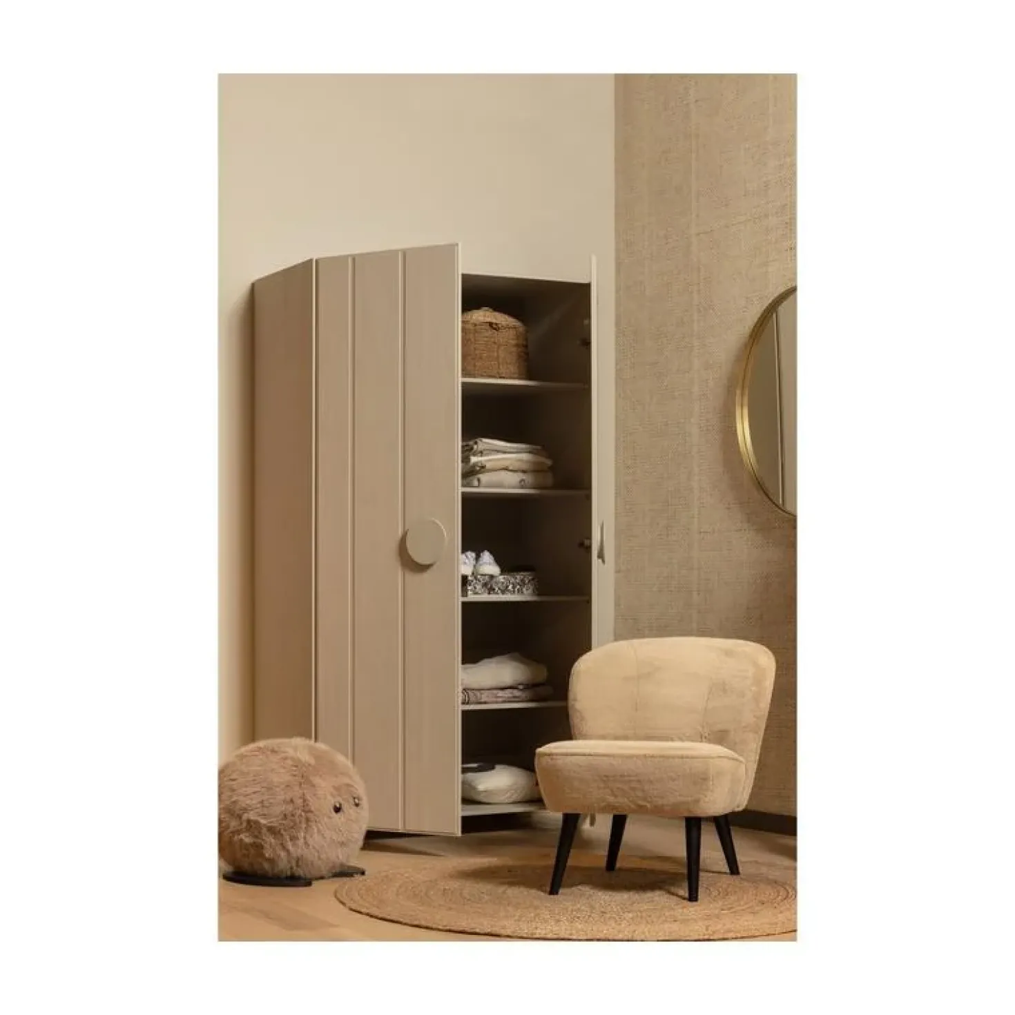 Ross Vloerkleed Naturel Rond 150 cm