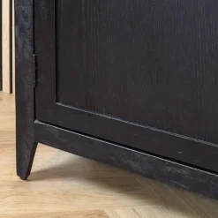 Rotondi vitrinekast 4 deurs zwart 120cm