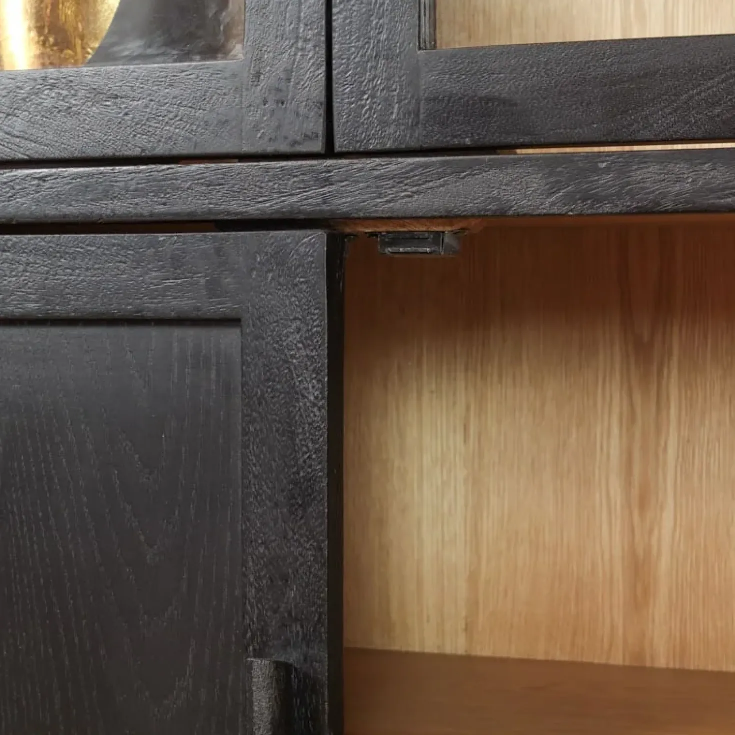 Rotondi vitrinekast 4 deurs zwart 120cm