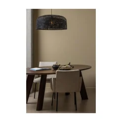 Roundly Eettafel organisch Mangohout Walnoot 160cm