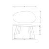 Roundly Eettafel organisch Mangohout Walnoot 200cm
