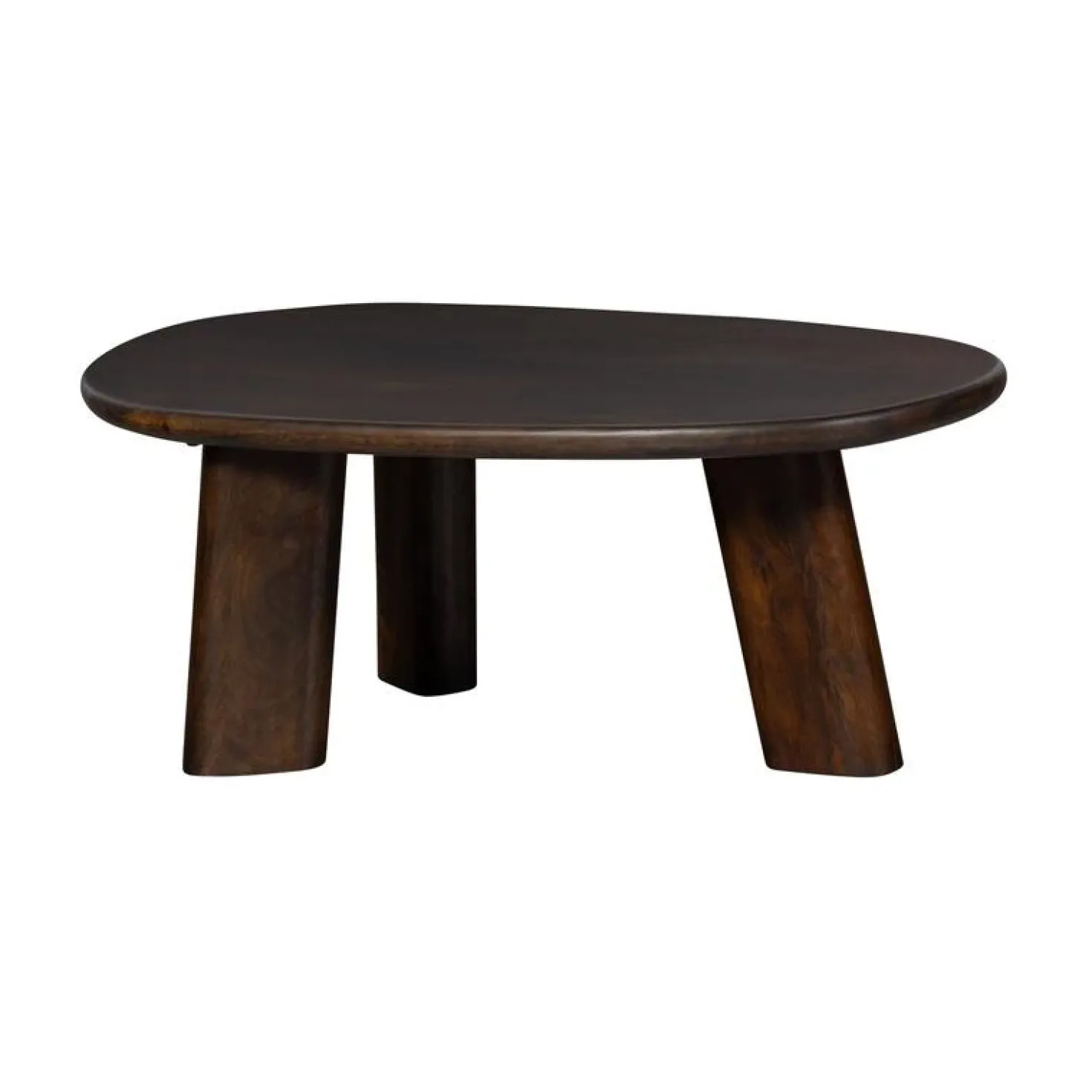 Roundly Salontafel organisch Mangohout Walnoot 110cm