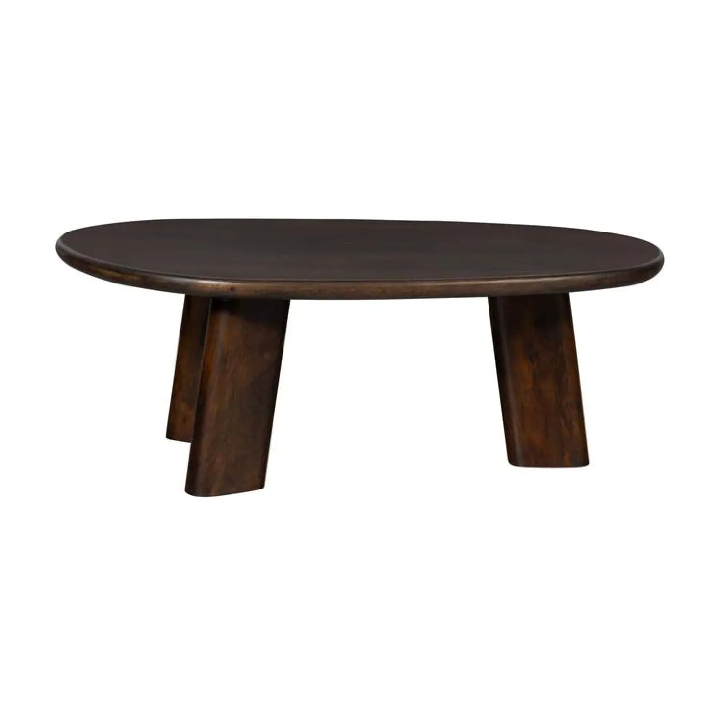 Roundly Salontafel organisch Mangohout Walnoot 110cm