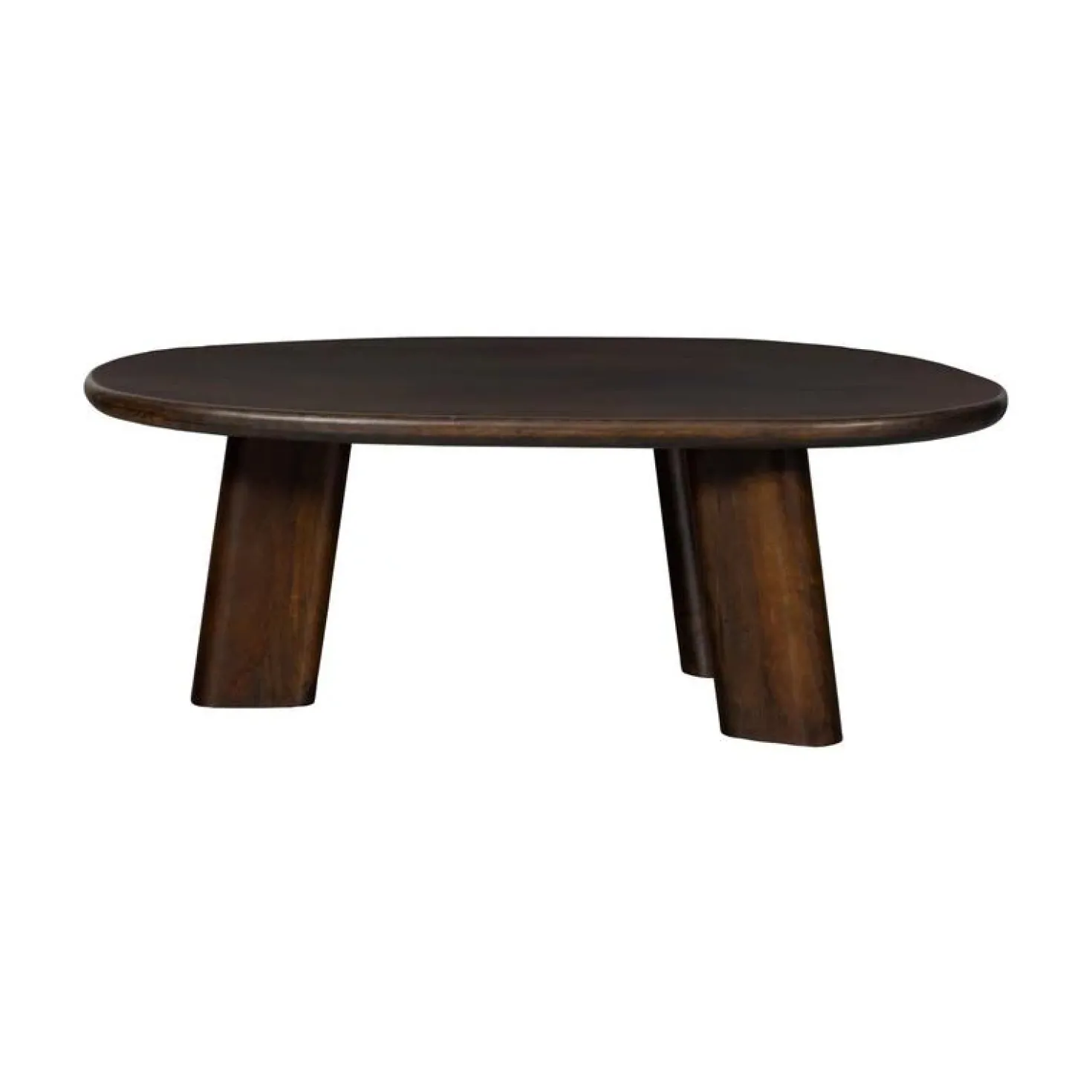 Roundly Salontafel organisch Mangohout Walnoot 110cm