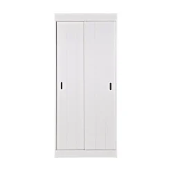 Row Kledingkast Wit Dennenhout 85cm