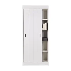 Row Kledingkast Wit Dennenhout 85cm