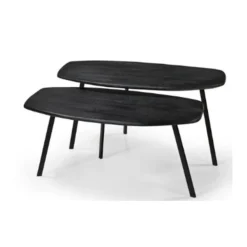 Rune Salontafel set van 2 Zwart