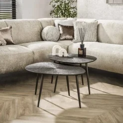 Russell Salontafel set van 2 organisch Brons