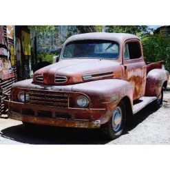 Rusty Truck - metalen bord
