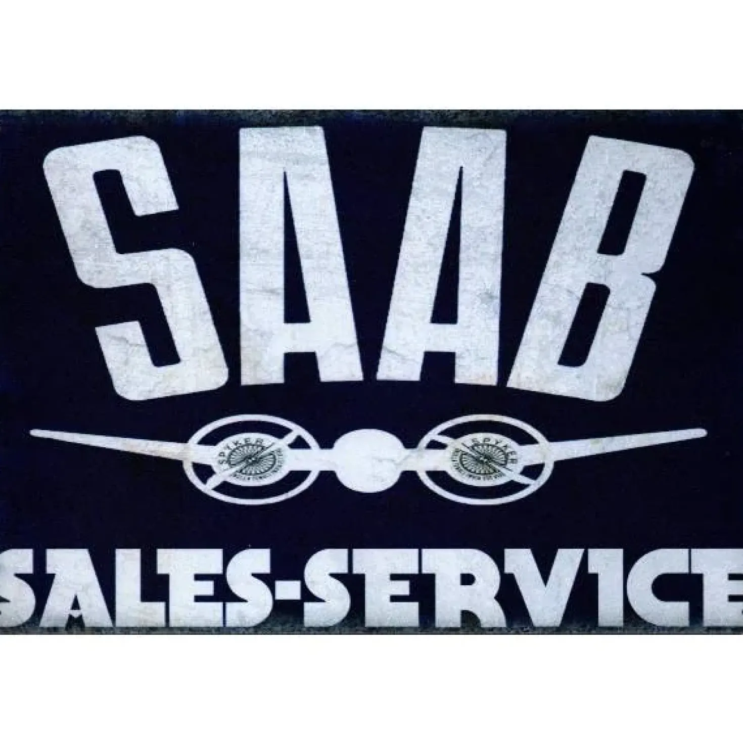 Saab Service - metalen bord