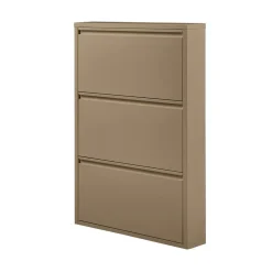 Sabine 3-Vaks Schoenenkast Metaal Zand 66cm