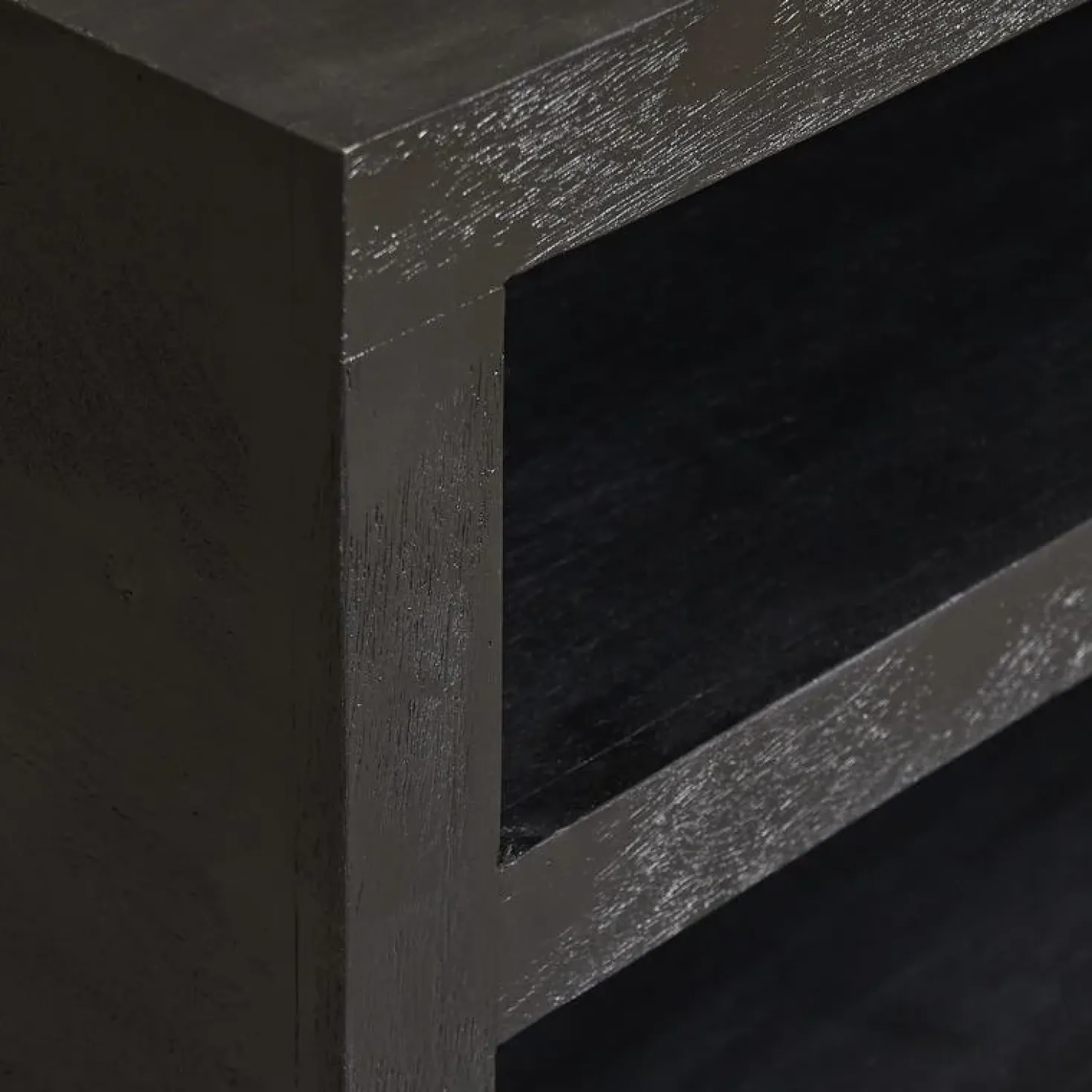 Salontafel Dortmund mangohout zwart 80cm