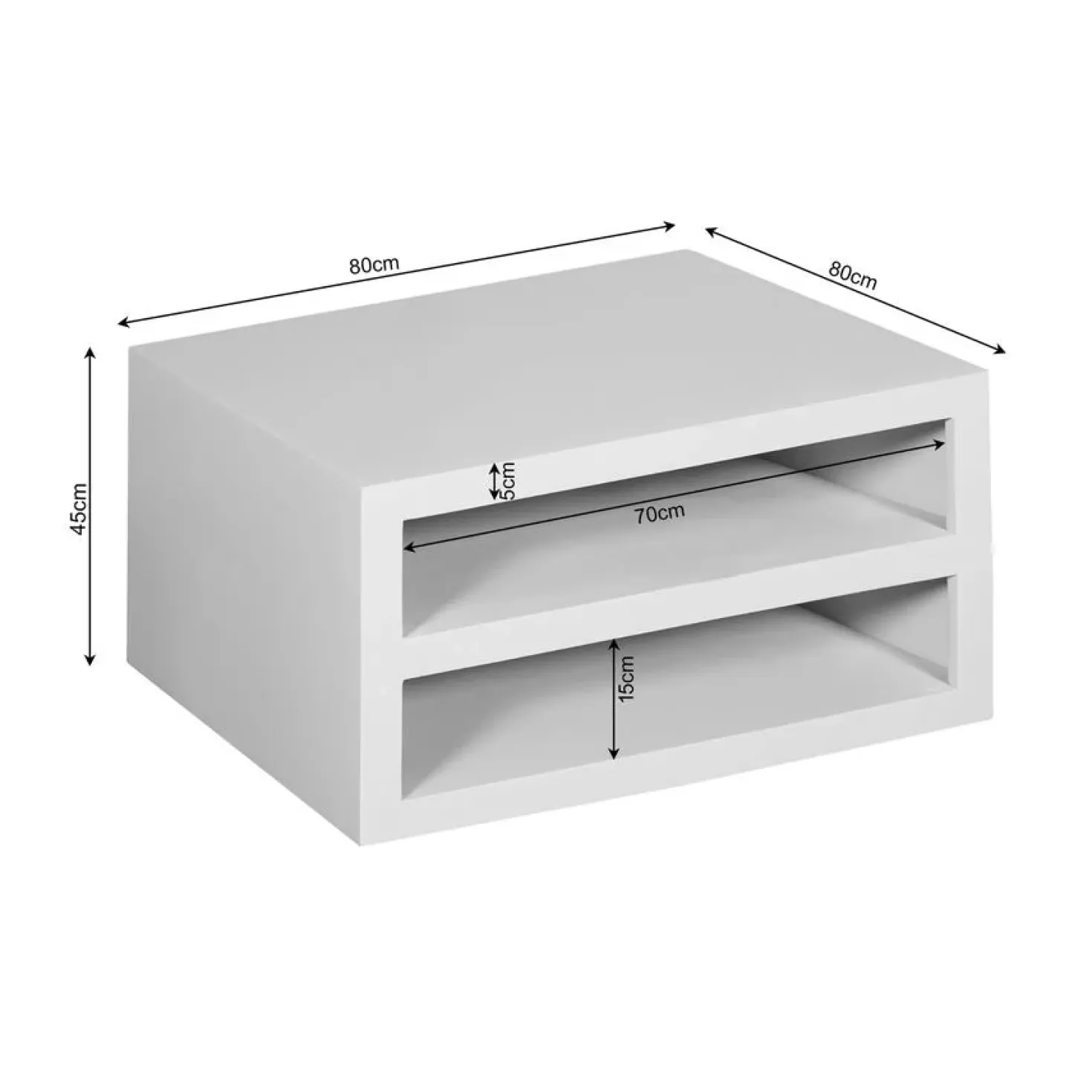 Salontafel Dortmund Walnoot 80cm