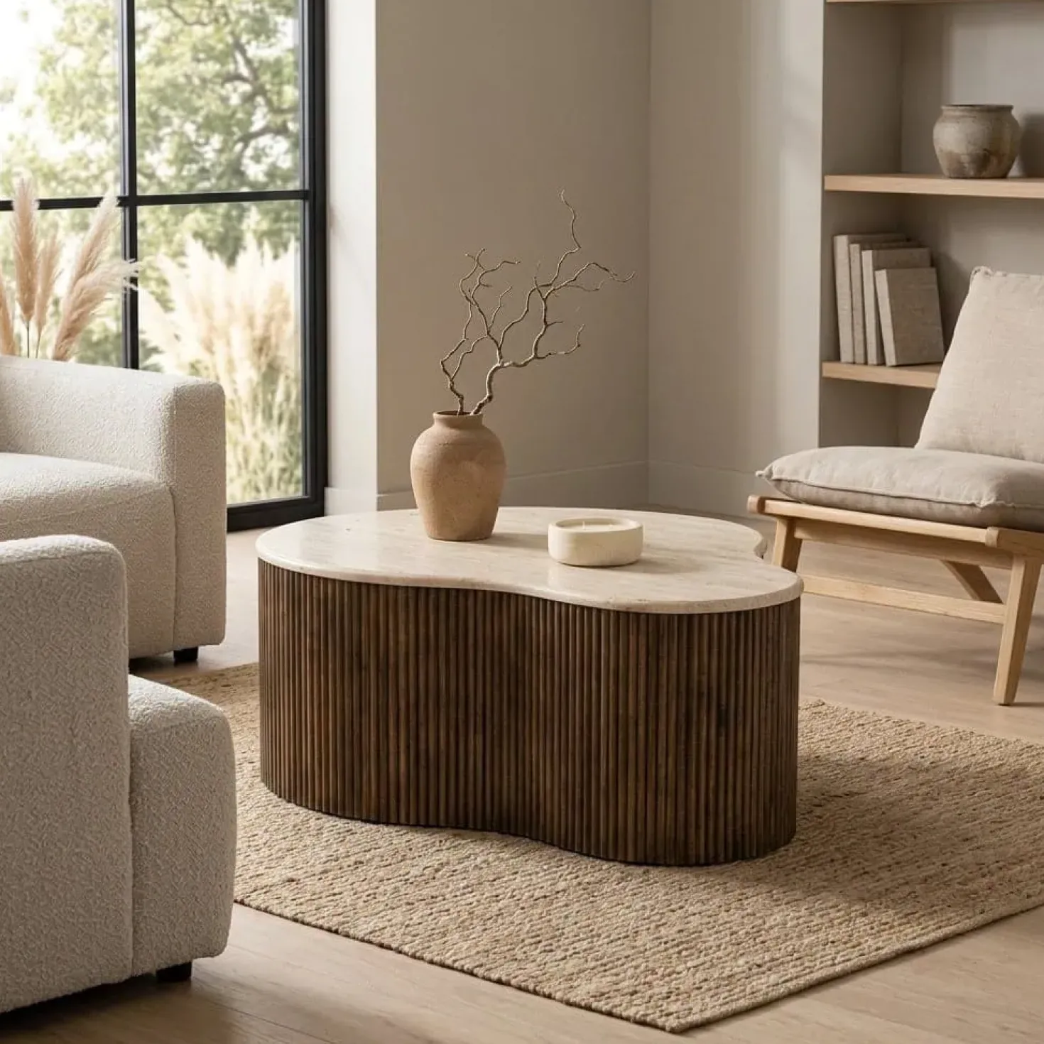 Salontafel Mari 83x72x34 bruin