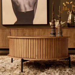 Salontafel Martin Rond Naturel 80cm