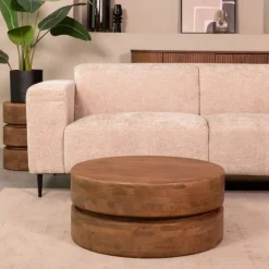 Salontafel Milly Naturel Mangohout 70cm Rond