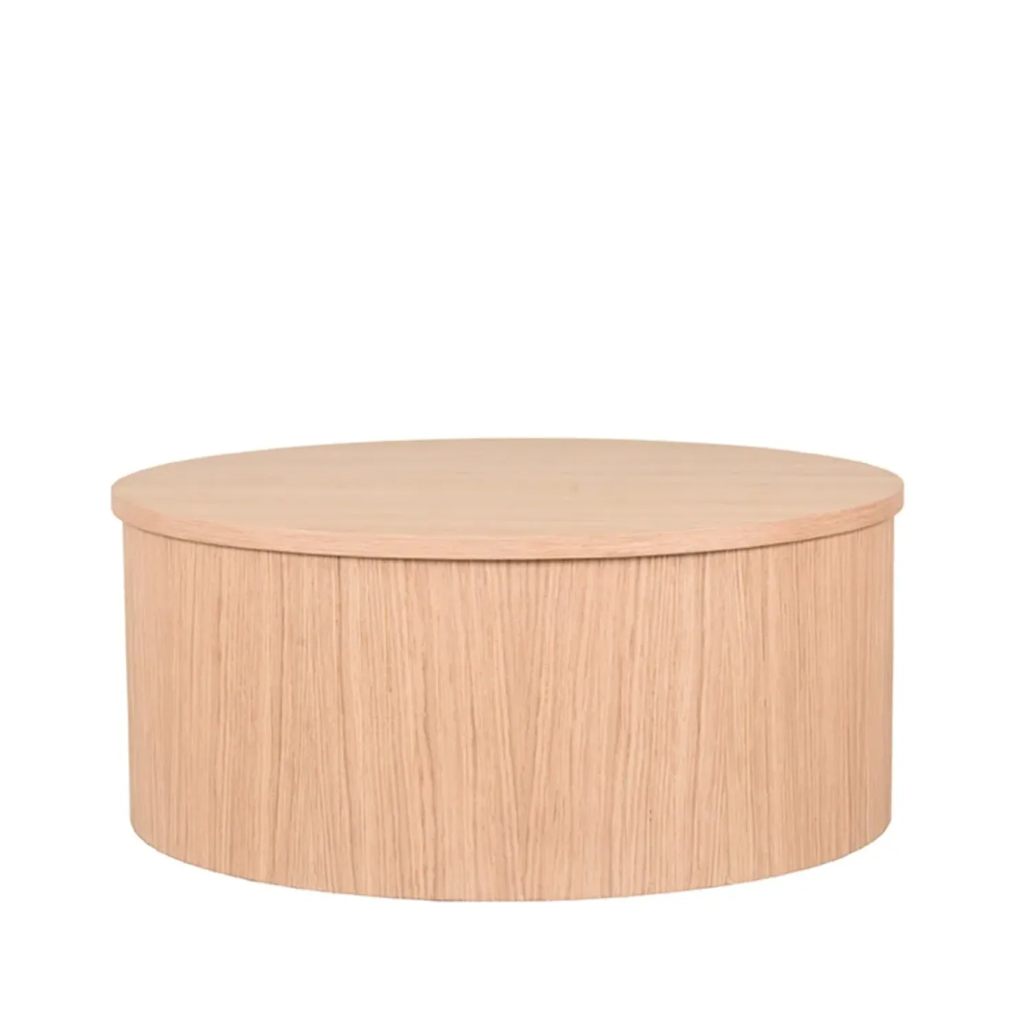 Salontafel Oliva laag Naturel Eikenhout rond 70cm