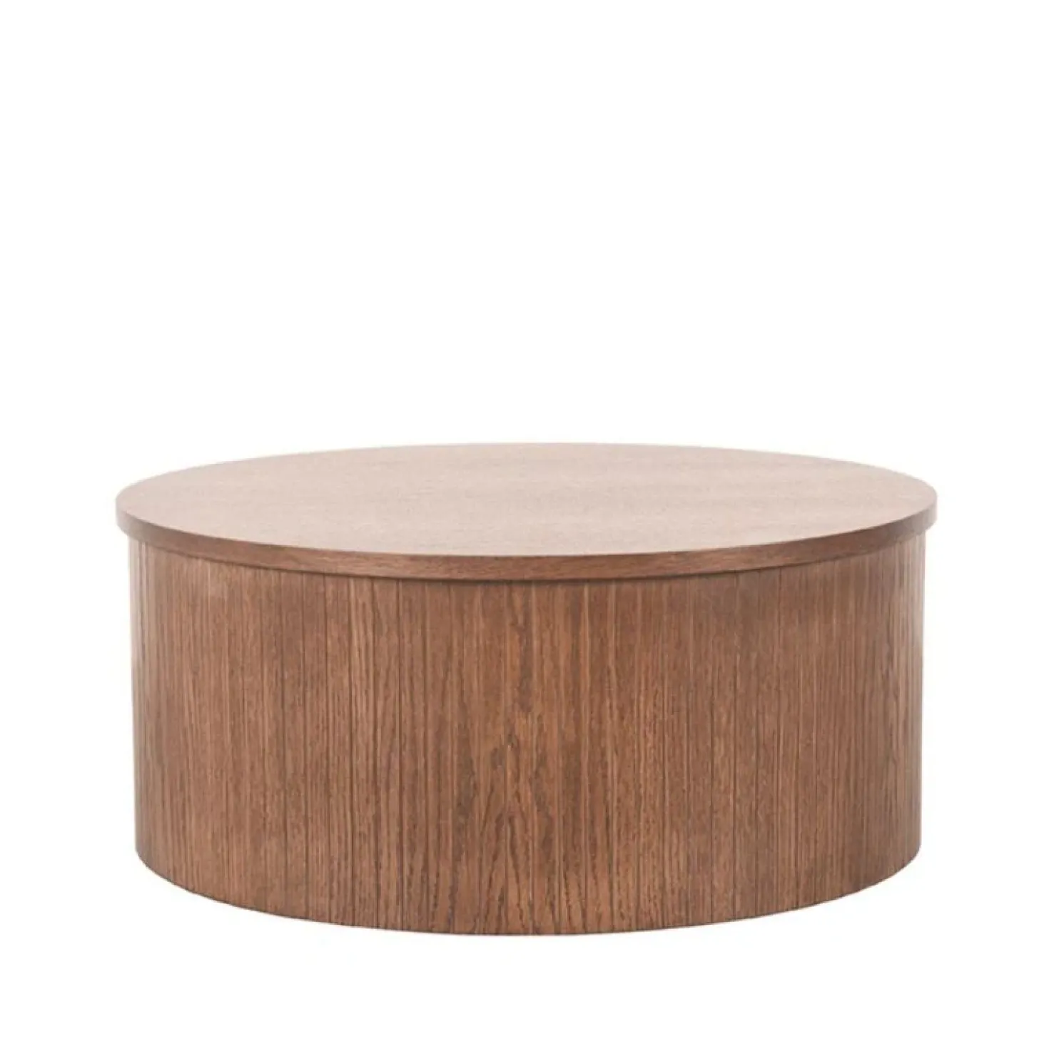 Salontafel Oliva laag Walnoot Eikenhout rond 70cm