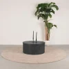 Salontafel Oliva laag Zwart Eikenhout rond 70cm