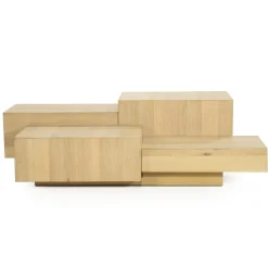 Salontafel Quinten rechthoekig naturel 140cm
