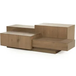Salontafel Quinten rechthoekig bruin 140cm