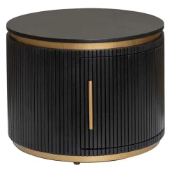 Salontafel Rivello zwart rond 60cm