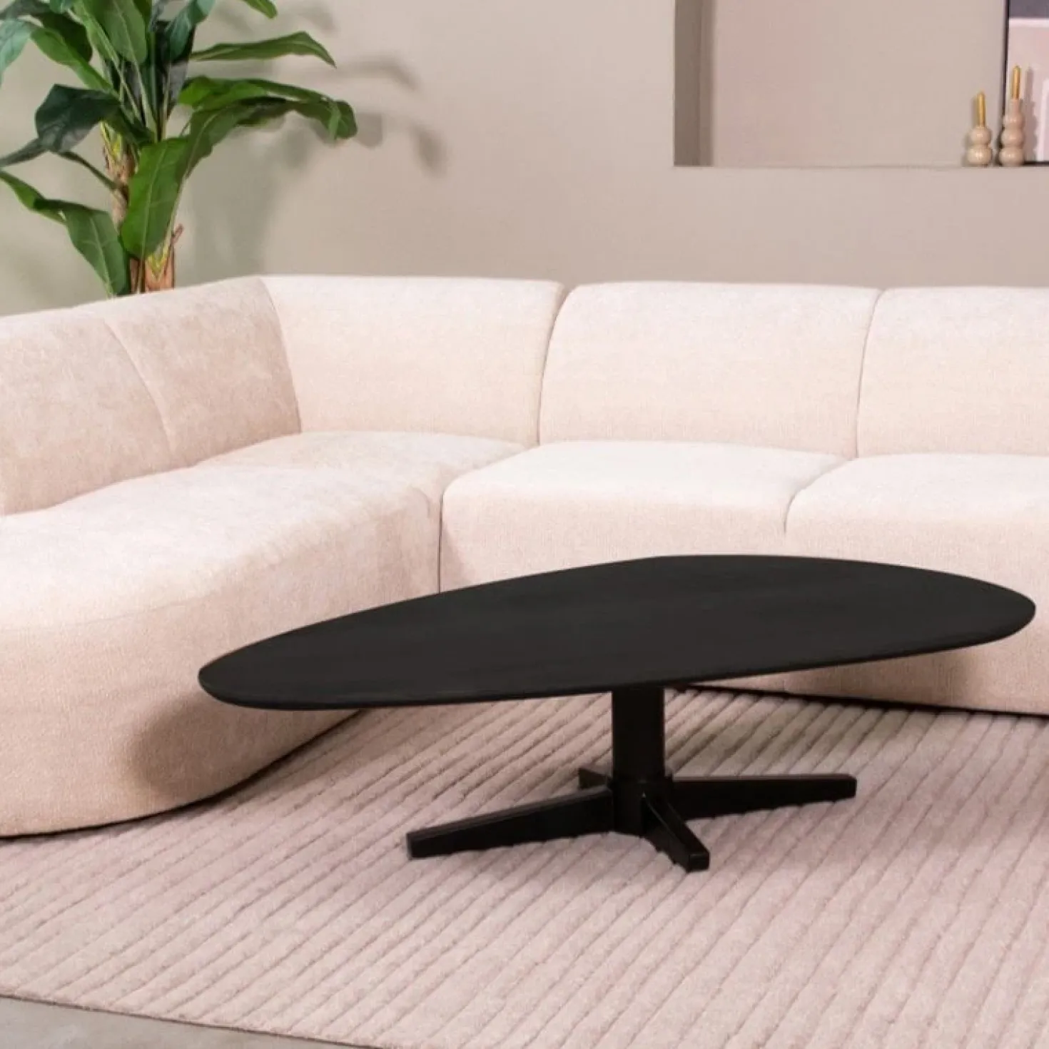 Salontafel Rosie Zwart Mangohout 140cm