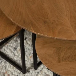 Salontafel Sindacco rond Set van 3