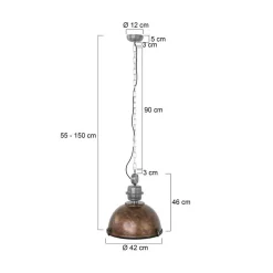 Sammy 1-lichts Hanglamp Bruin 42cm