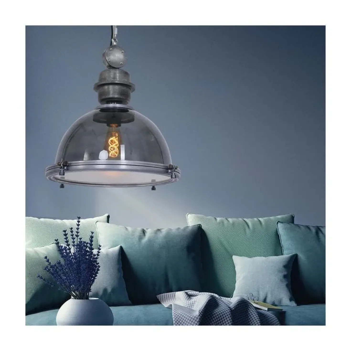 Sammy 1-lichts Hanglamp Grijs 45cm