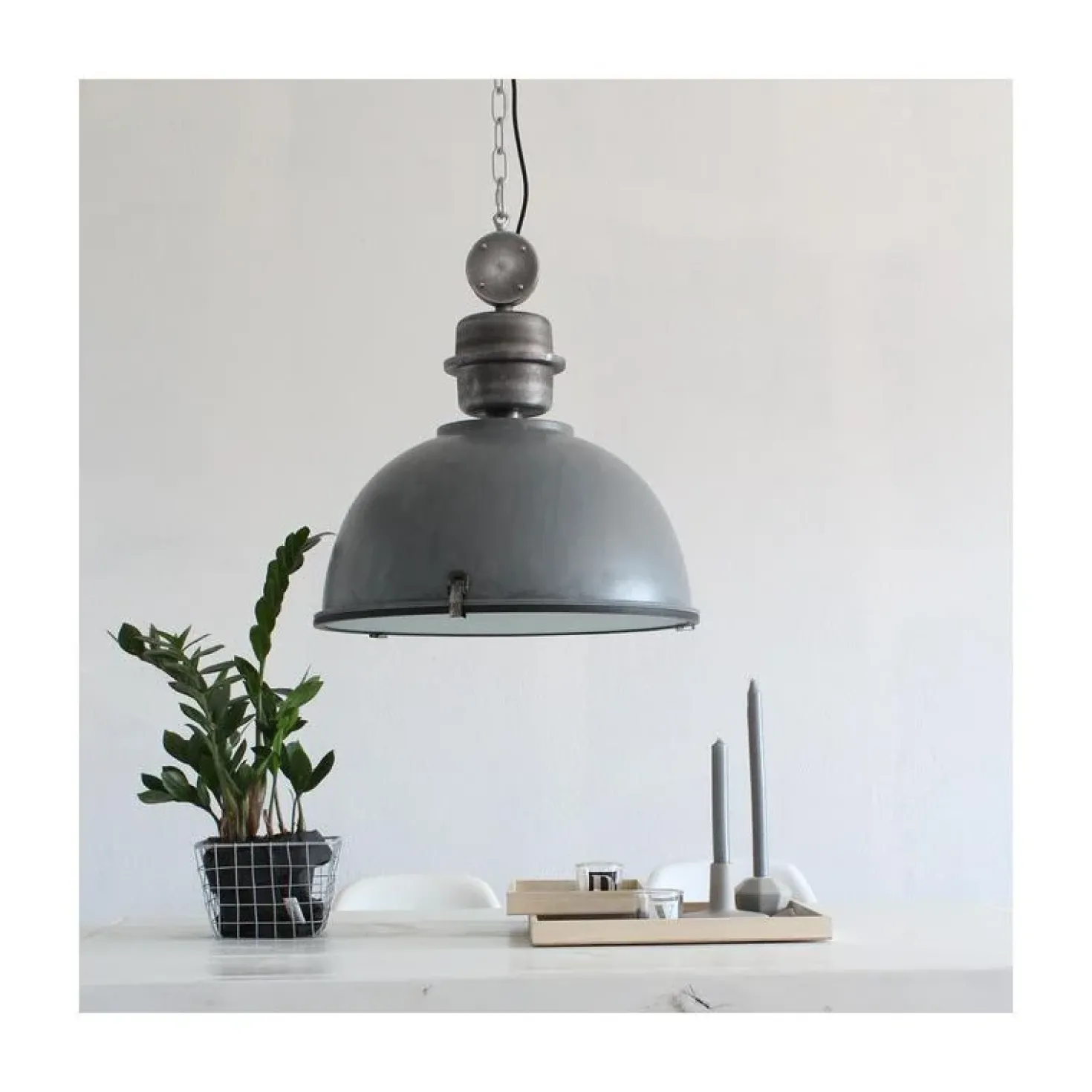 Sammy 1-lichts Hanglamp Grijs 42cm